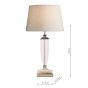 Laura Ashley Carson Medium Table Lamp Polished Nickel & Crystal Base Only