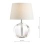Laura Ashley Lydia Table Lamp Glass and Polished Chrome Base Only