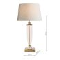Laura Ashley Carson Large Table Lamp Antique Brass & Crystal Base Only