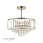 Laura Ashley Vienna 3lt Semi Flush Crystal & Antique Brass