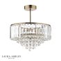 Laura Ashley Vienna 3 Light Semi-Flush Crystal and Antique Brass