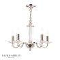 Laura Ashley Carson 5 Light Armed Pendant Polished Nickel and Crystal Fitting Only