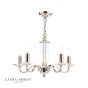 Laura Ashley Carson 5 Light Armed Pendant Polished Nickel and Crystal Fitting Only