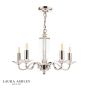 Laura Ashley Carson 5 Light Armed Pendant Polished Nickel and Crystal Fitting Only