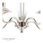 Laura Ashley Carson 5 Light Armed Pendant Polished Nickel and Crystal Fitting Only