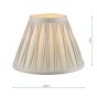 Laura Ashley Fenn Silk Empire Drum Shade Silver 20cm/8 inch
