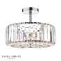Laura Ashley Fernhurst 3 Light Semi-Flush Crystal and Polished Chrome