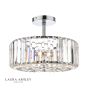 Laura Ashley Fernhurst 3 Light Semi-Flush Crystal and Polished Chrome