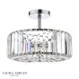 Laura Ashley Fernhurst 3 Light Semi-Flush Crystal and Polished Chrome