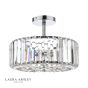 Laura Ashley Fernhurst 3 Light Semi-Flush Crystal and Polished Chrome