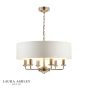 Laura Ashley Sorrento 6 Light Shadelier Antique Brass and Ivory With Shade