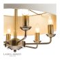 Laura Ashley Sorrento 6 Light Pendant Antique Brass With Ivory Shade