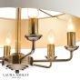 Laura Ashley Sorrento 6 Light Shadelier Antique Brass and Ivory With Shade