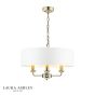 Laura Ashley Sorrento 3 Light Shadelier Antique Brass and Ivory With Shade