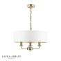 Laura Ashley Sorrento 3 Light Shadelier Antique Brass and Ivory With Shade