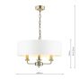 Laura Ashley Sorrento 3 Light Shadelier Antique Brass and Ivory With Shade