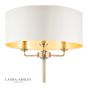 Laura Ashley Sorrento 3 Light Floor Lamp Antique Brass and Ivory With Shade