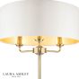 Laura Ashley Sorrento 3 Light Floor Lamp Antique Brass and Ivory With Shade