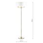 Laura Ashley Sorrento 3 Light Floor Lamp Antique Brass and Ivory With Shade