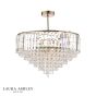 Laura Ashley Vienna 5 Light Semi-Flush Crystal and Antique Brass