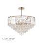 Laura Ashley Vienna 5lt Semi Flush Crystal & Antique Brass