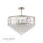 Laura Ashley Vienna 5lt Semi Flush Crystal & Antique Brass