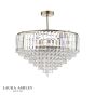 Laura Ashley Vienna 5 Light Semi-Flush Crystal and Antique Brass