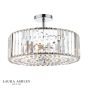 Laura Ashley Fernhurst 4 Light Semi-Flush Crystal and Polished Chrome