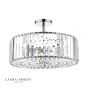 Laura Ashley Fernhurst 4 Light Semi-Flush Crystal and Polished Chrome