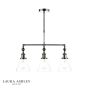 Laura Ashley Isaac 3 Light Bar Pendant Satin Nickel and Glass