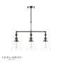 Laura Ashley Isaac 3 Light Bar Pendant Satin Nickel and Glass
