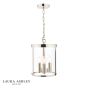 Laura Ashley Selbourne 3 Light Pendant Polished Nickel and Glass