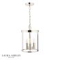 Laura Ashley Selbourne 3 Light Pendant Polished Nickel and Glass