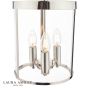 Laura Ashley Selbourne 3 Light Pendant Polished Nickel and Glass