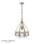 Laura Ashley Zaria Pendant Antique Brass and Glass