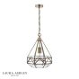 Laura Ashley Zaria Pendant Antique Brass and Glass