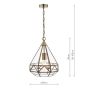 Laura Ashley Zaria Pendant Antique Brass Glass