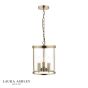 Laura Ashley Selbourne 3 Light Pendant Antique Brass and Glass