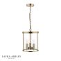 Laura Ashley Selbourne 3 Light Pendant Antique Brass and Glass
