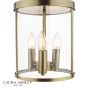 Laura Ashley Selbourne 3 Light Pendant Antique Brass and Glass