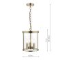 Laura Ashley Selbourne 3lt Lantern Antique Brass Glass