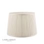 Laura Ashley Hemsley Pleated Silk Empire Drum Shade Cream 30cm/12 inch
