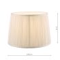 Laura Ashley Hemsley Pleated Silk Empire Drum Shade Cream 30cm/12 inch