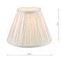 Laura Ashley Fenn Silk Empire Drum Shade White 20cm/8 inch