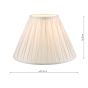 Laura Ashley Fenn Silk Empire Drum Shade White 25cm/10 inch