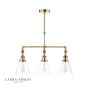 Laura Ashley Isaac 3lt Bar Pendant Antique Brass