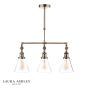 Laura Ashley Isaac 3 Light Bar Pendant Antique Brass and Glass