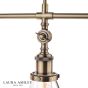 Laura Ashley Isaac 3 Light Bar Pendant Antique Brass and Glass