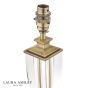 Laura Ashley Carson Small Table Lamp Antique Brass and Crystal Base Only