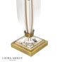 Laura Ashley Carson Small Table Lamp Antique Brass and Crystal Base Only